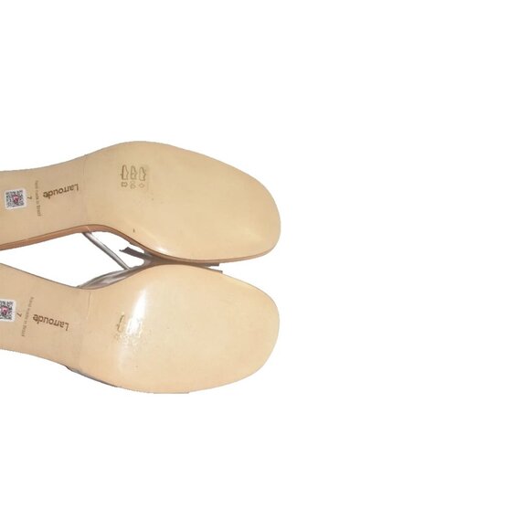 New! Larroude Women's Vivi Slip On Sandals Tan Nude Size 7 DD487 - Picture 7 of 7